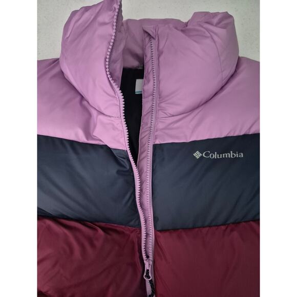 Columbia Women's Size M Puffect Jacket Warm Winter Purple Pink Blue - Picture 3 of 8